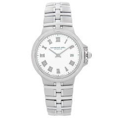 Used Raymond Weil Parsifal Steel White Roman Dial Quartz Ladies Watch 5180-ST-00300