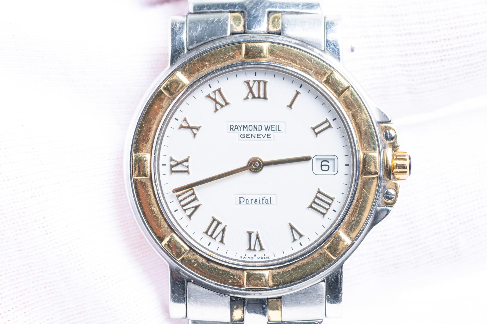 Montre Raymond Weil Parsifal bicolore en acier inoxydable et or en vente 3