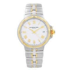 Raymond Weil Montre pour homme Parsifal en acier bicolore avec cadran blanc et quartz 5580-STP-00308