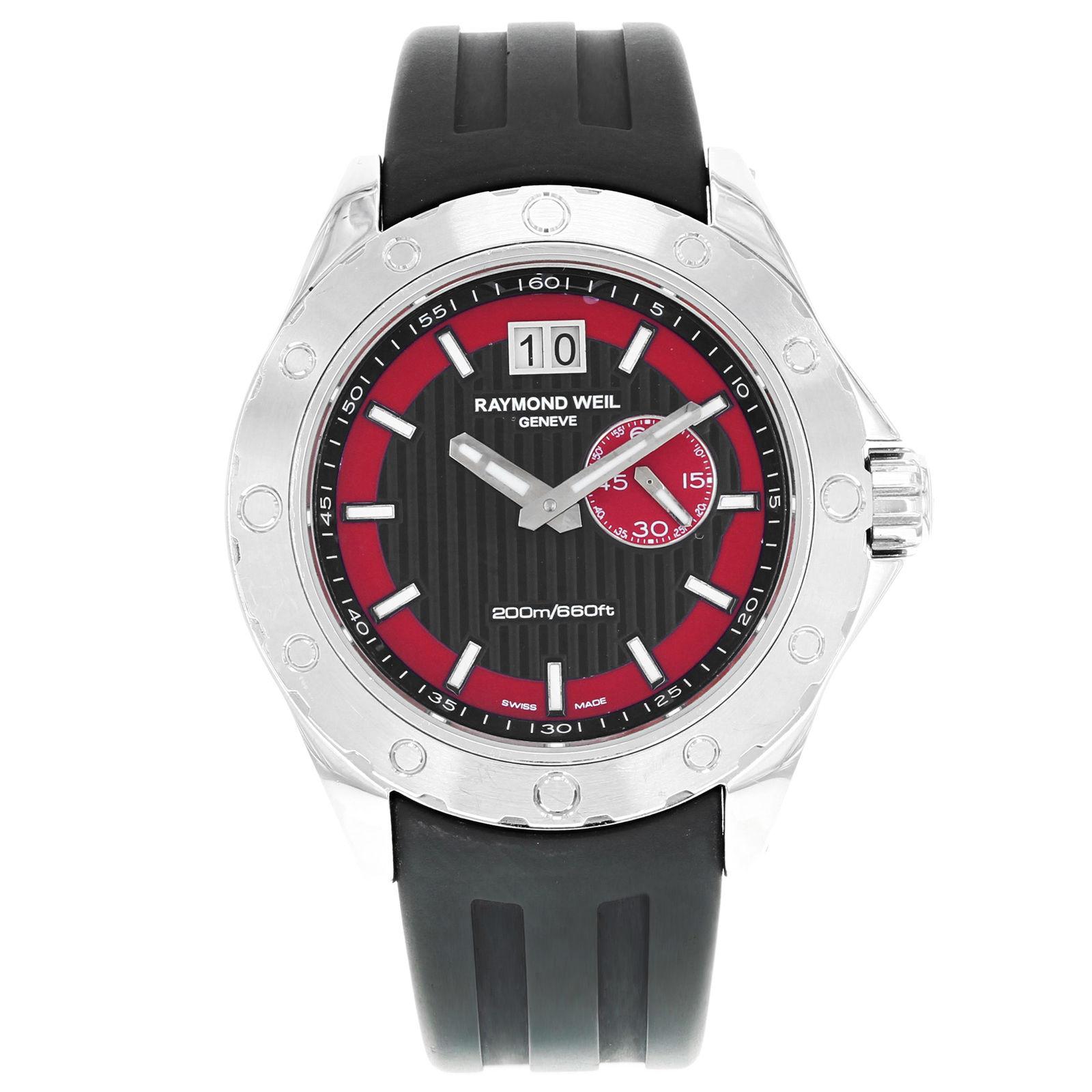 Raymond Weil RW Sport Rubber Black Red Dial 8300-SR1-20041 Quartz Men’s Watch