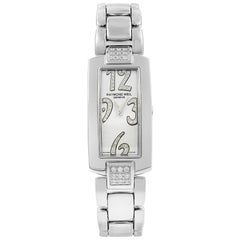 Used Raymond Weil Shine Stainless Steel Diamonds Quartz Ladies Watch 1500-ST2-05383