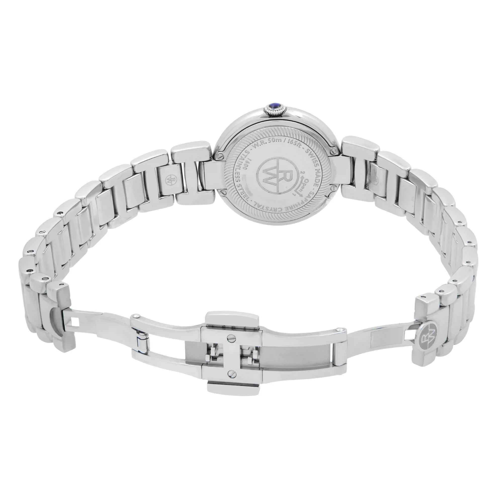 Women's Raymond Weil Shine Steel Diamond Bezel Silver Dial Ladies Watch 1600-STS-RE659