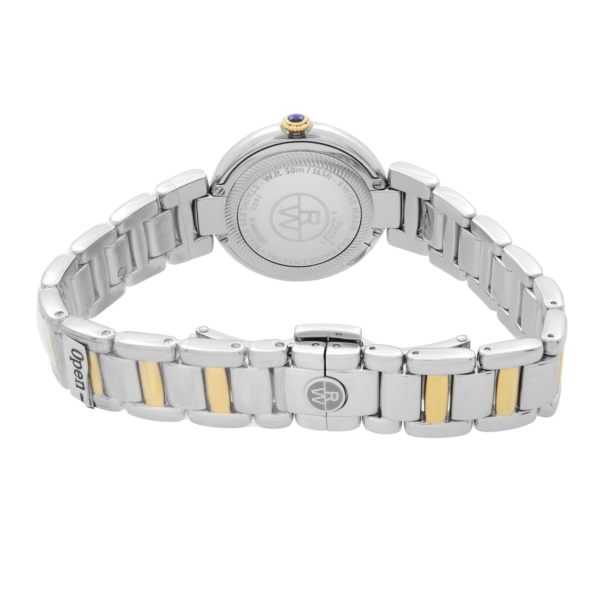 Raymond Weil Shine Two-Tone Steel Diamond MOP Dial Ladies Watch 1600-STP-00995 1
