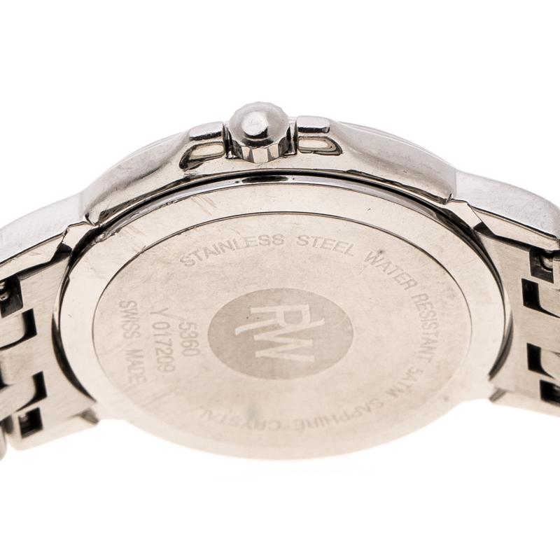 Contemporary Raymond Weil Silver Stainless Steel Tango 5630 Women's Wristwatch 39 mm