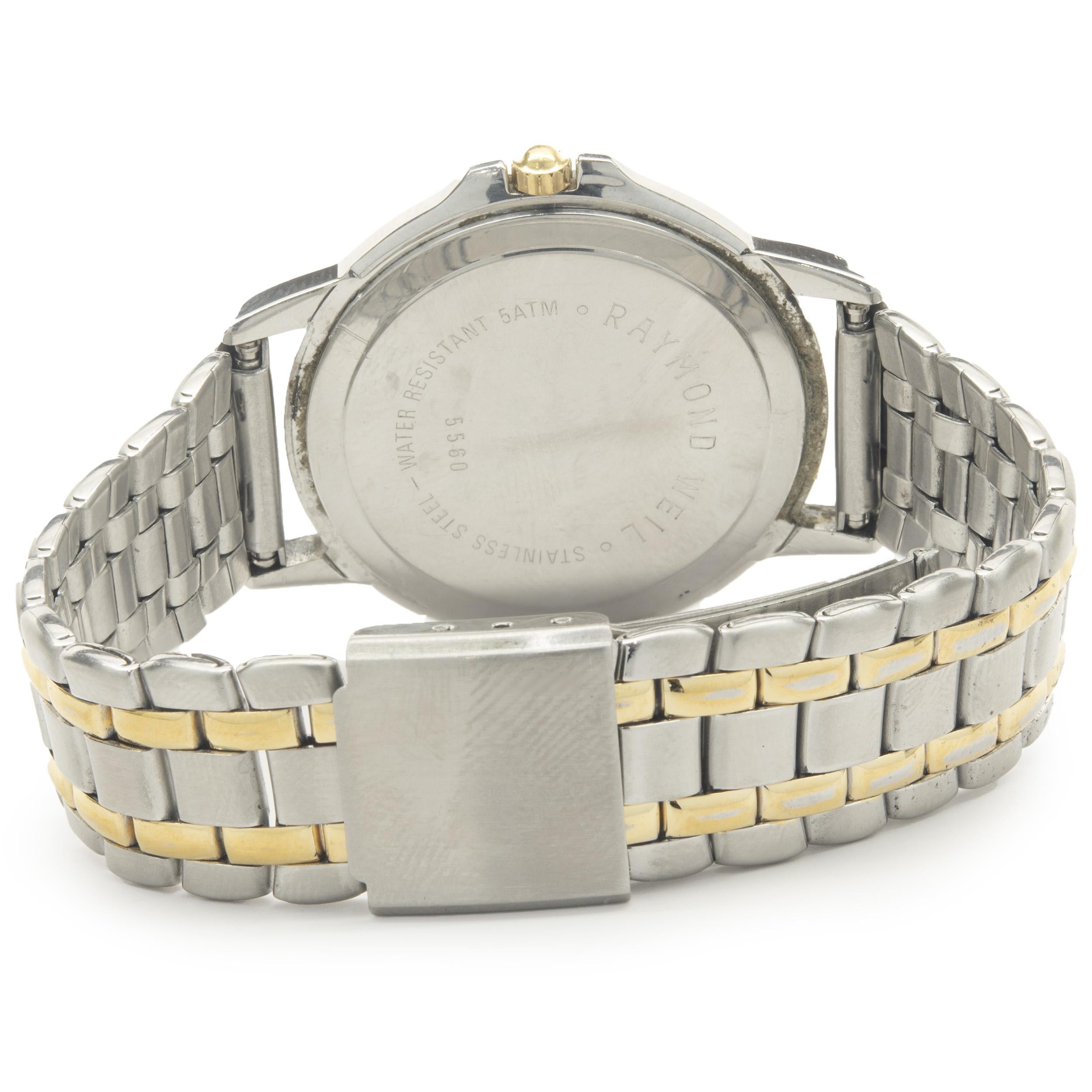 Raymond Weil Edelstahl Two Tone Tango im Zustand „Hervorragend“ in Scottsdale, AZ