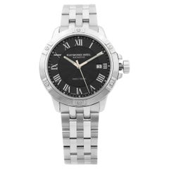 Used Raymond Weil Tango Steel Black Date Dial Quartz Classic Watch 8160-ST-00208
