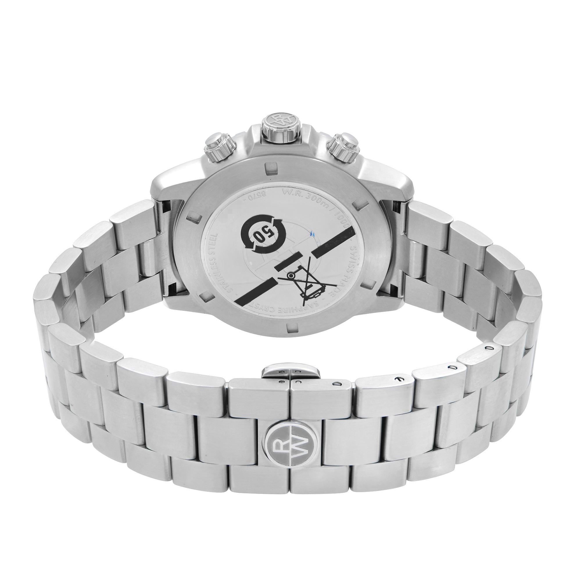 Raymond Weil Tango Stahl Silber Blau Zifferblatt Quarz Herrenuhr 8570-ST3-65501 2