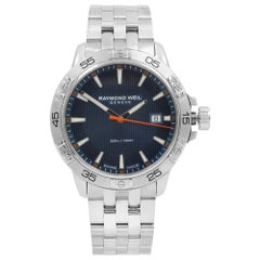 Raymond Weil Tango Blue Dial Steel Quartz Men's Luminescent Watch 8160-ST2-50001