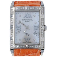 Vintage Raymond Weil Tango Diamond Ladies Watch Stainless Steel Quartz 2Yr. Wnty 5981
