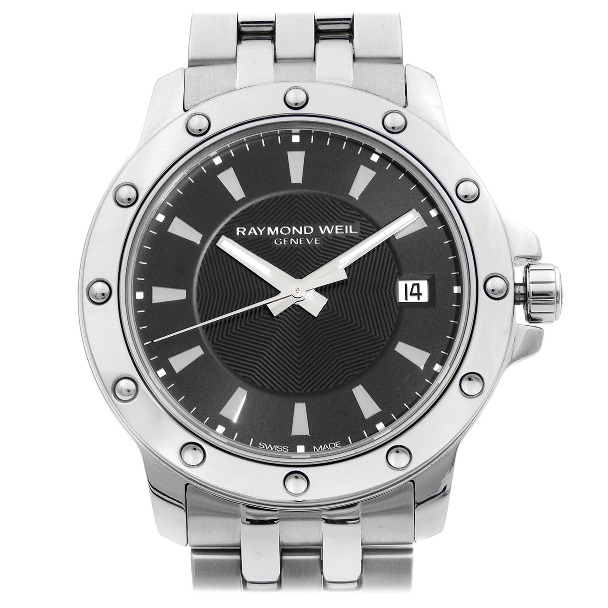 Raymond Weil Tango Stainless Steel Black Dial Quartz Men's Watch 5599-ST-20001