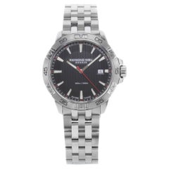 Raymond Weil Tango Edelstahl schwarzes Zifferblatt Quarz Herrenuhr 8160-ST2-20001