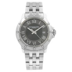 Used Raymond Weil Tango Stainless Steel Grey Dial Quartz Mens Watch 5599-ST-00608