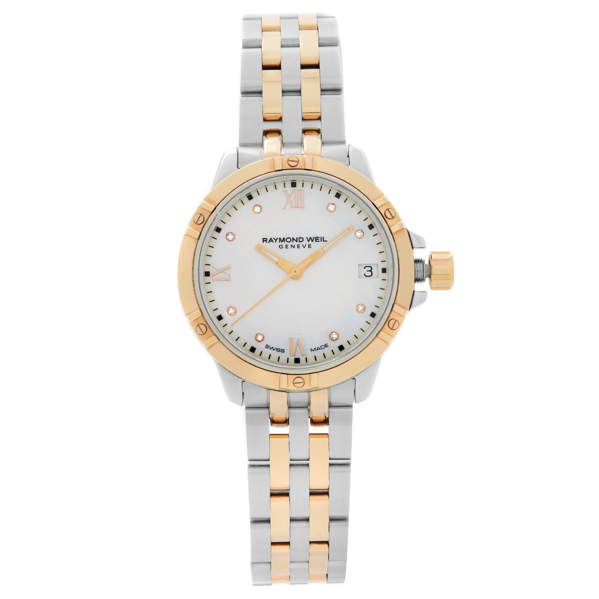 Raymond Weil Tango Steel Diamonds White MOP Dial Ladies Watch 5960-SP5-00995