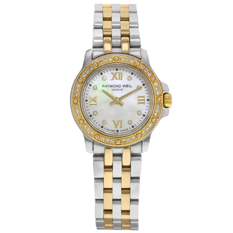 Raymond Weil Montre Tango en acier bicolore à cadran MOP et quartz pour femme 5799SPS00995 En