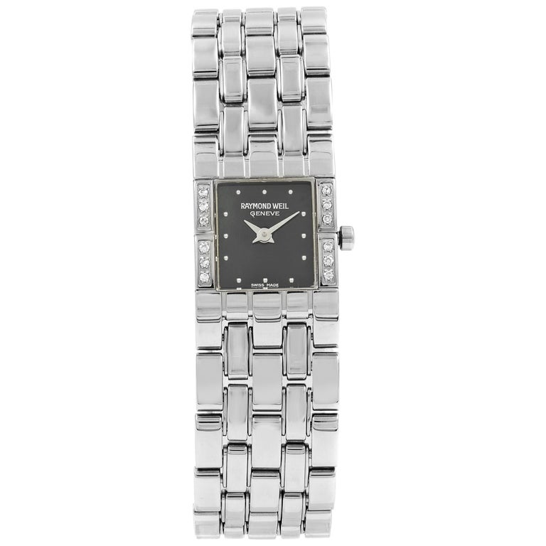 Raymond Weil Tema 5886-DB-BK Diamonds Stainless Steel Quartz  display picture 3