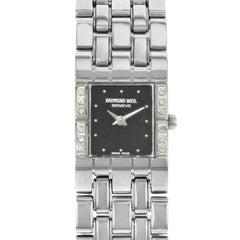Raymond Weil Tema Diamonds Square Steel Quartz Ladies Watch 5886-DB-BK