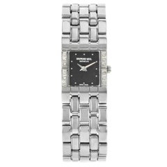 Raymond Weil Tema Diamonds Square Steel Quartz Ladies Watch 5886-DB-BK
