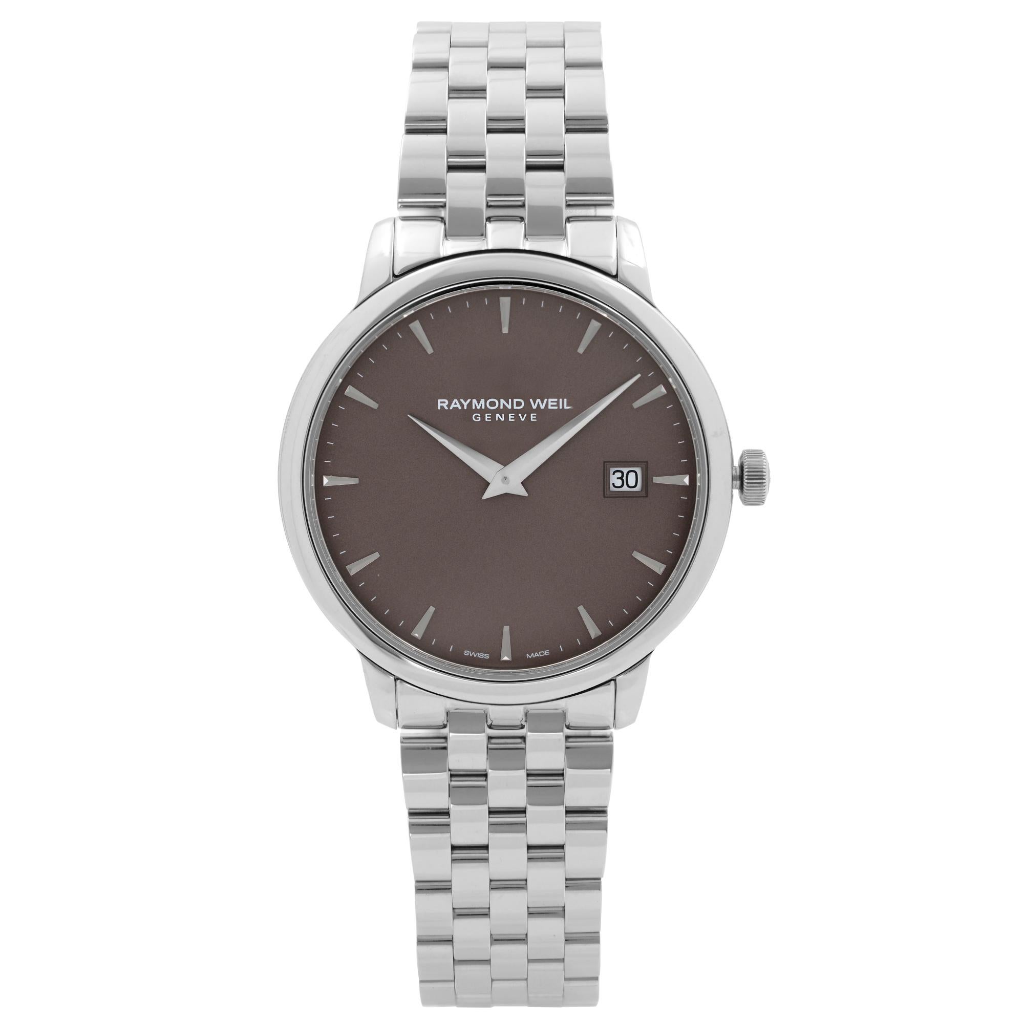 Raymond Weil Toccata Steel Brown Dial Quartz Mens Dress Watch 5488-ST-70001