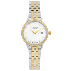 Raymond Weil Montre Toccata en acier bicolore à cadran MOP et quartz pour femmes 5988-SPS-97081