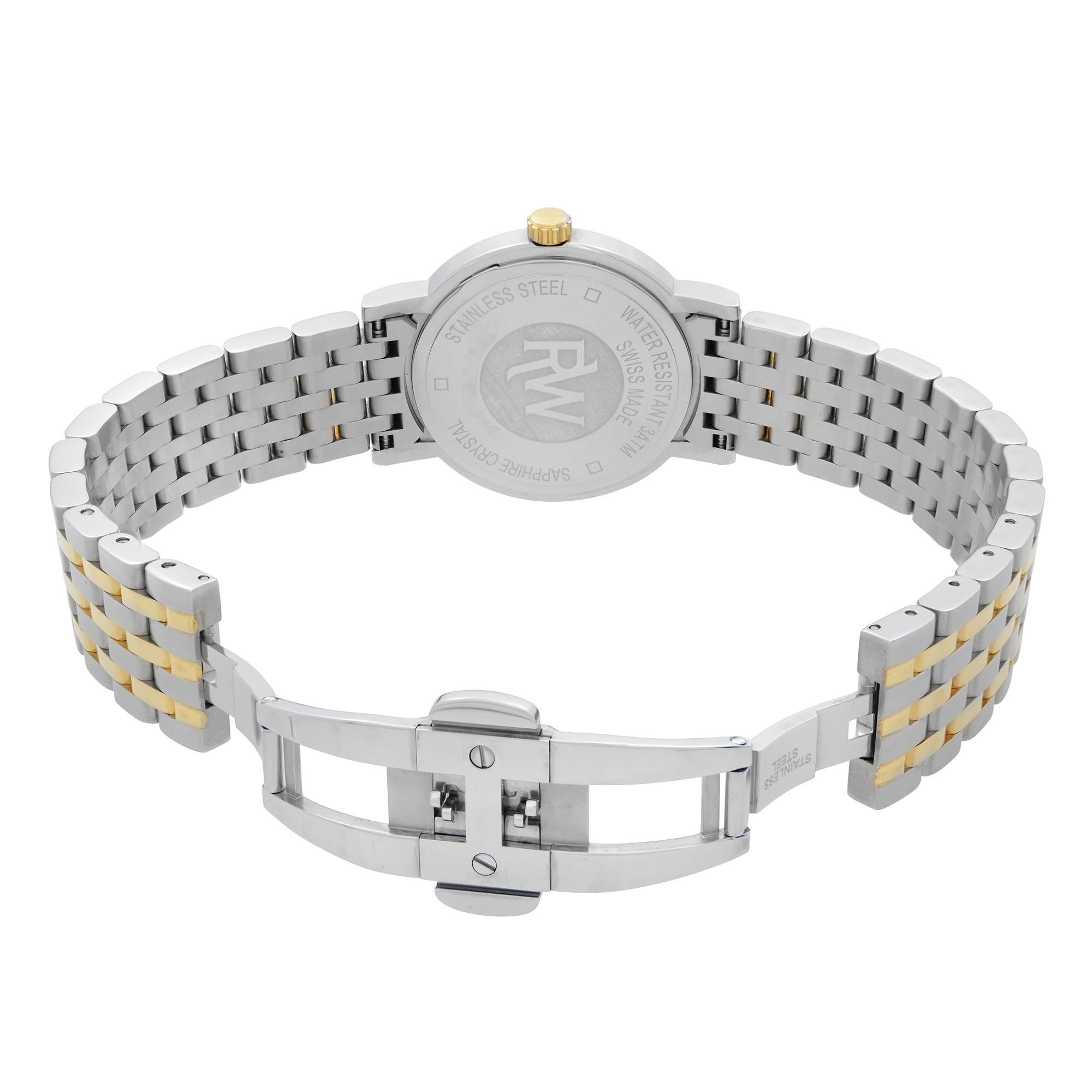 Raymond Weil Toccata Two-Tone Steel White Roman Dial Ladies Watch 5593-STP-00308 In Fair Condition In New York, NY