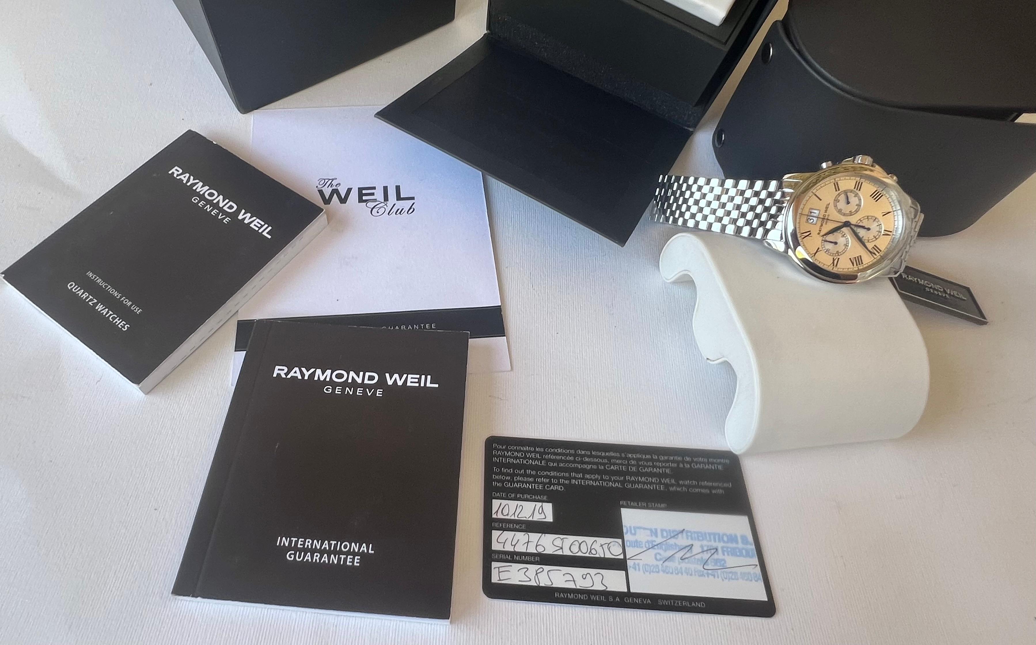 Raymond Weil Tradition Chronograph 4476 Schweizer Uhr Full Set 5