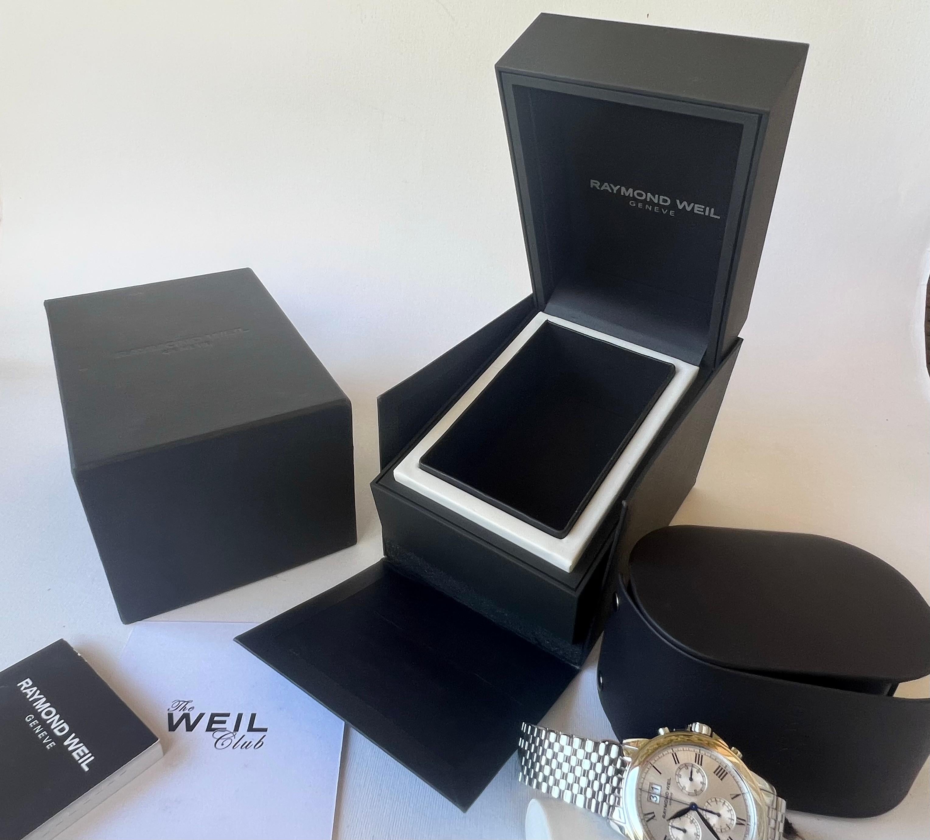 Raymond Weil Tradition Chronograph 4476 Schweizer Uhr Full Set 6