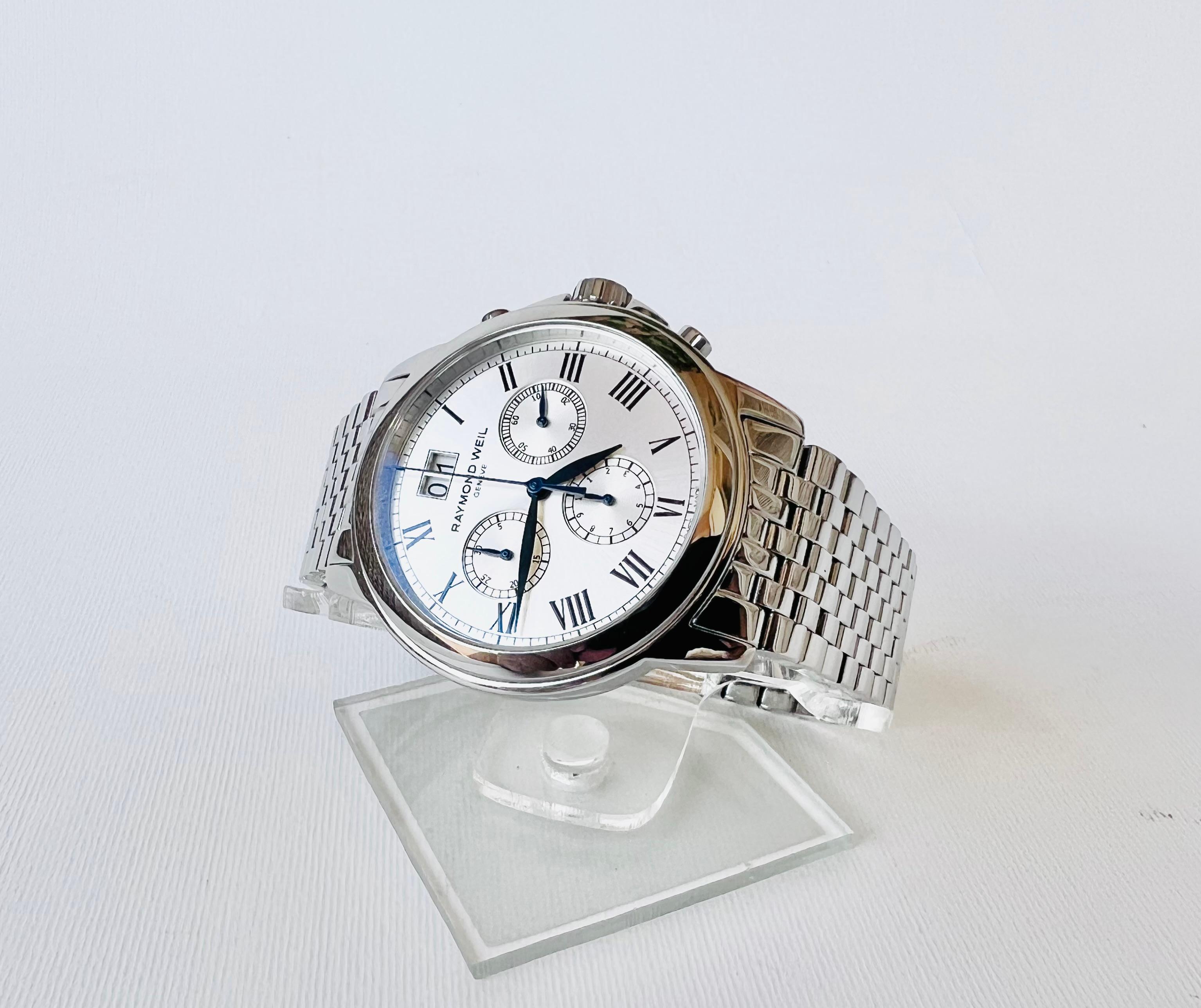 Raymond Weil Tradition Chronograph 4476 Schweizer Uhr Full Set 12
