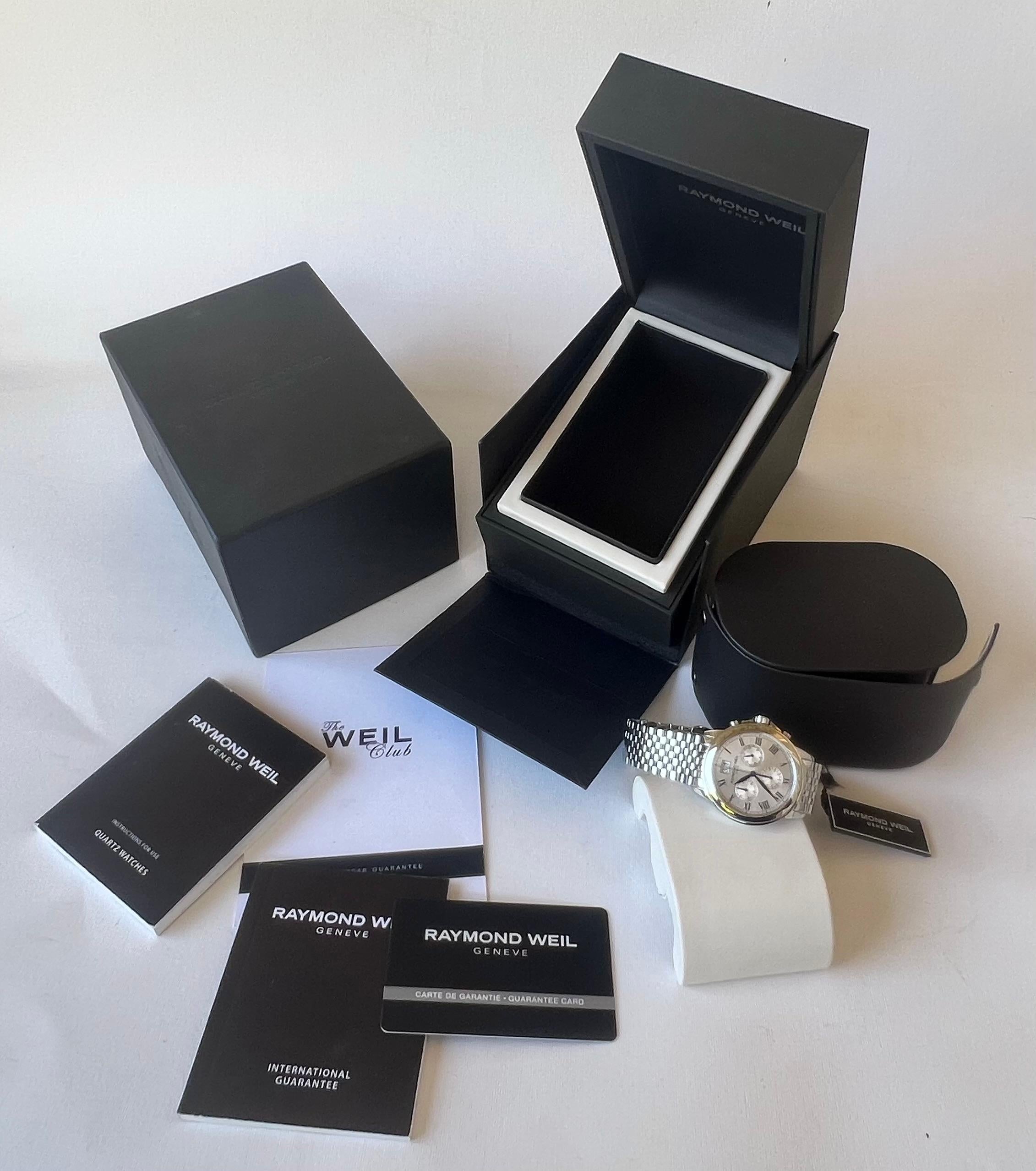 Raymond Weil Tradition Chronograph 4476 Schweizer Uhr Full Set 3