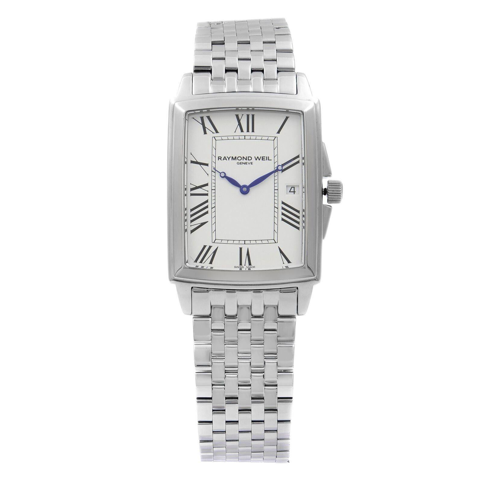 Raymond Weil Tradition Steel White Roman Dial Quartz Men's Watch 5597-ST-00300