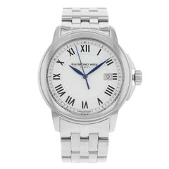 Raymond Weil Tradition White Dial Date Stainless Steel Men's Watch 5578-ST-00300