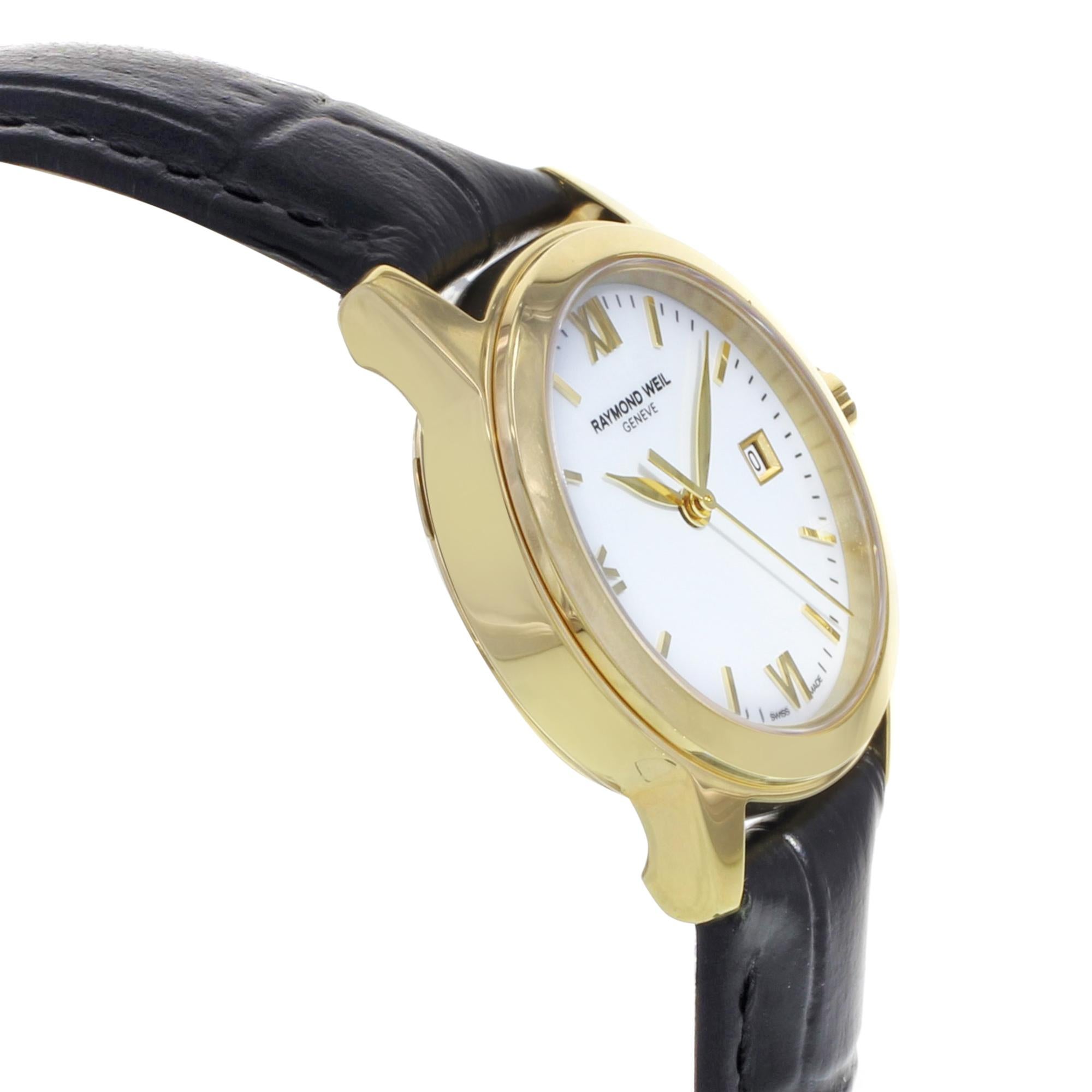 Raymond Weil Tradition White Roman Dial Steel Quartz Ladies Watch  5376-P-00307 at 1stDibs