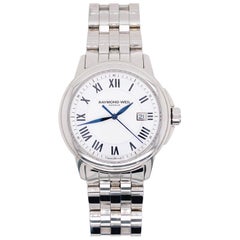 Used Raymond Weil Watch, Genève Stainless Steel Sapphire Crystal, Swiss Made, Blue RW