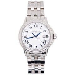 Raymond Weil Uhr, Genève Edelstahl Saphir-Kristall, schweizerisch hergestellt, blau RW