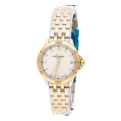 Raymond Weil White Mother of Pearl Two-Tone Stainless Steel Tango 5960 Women's W