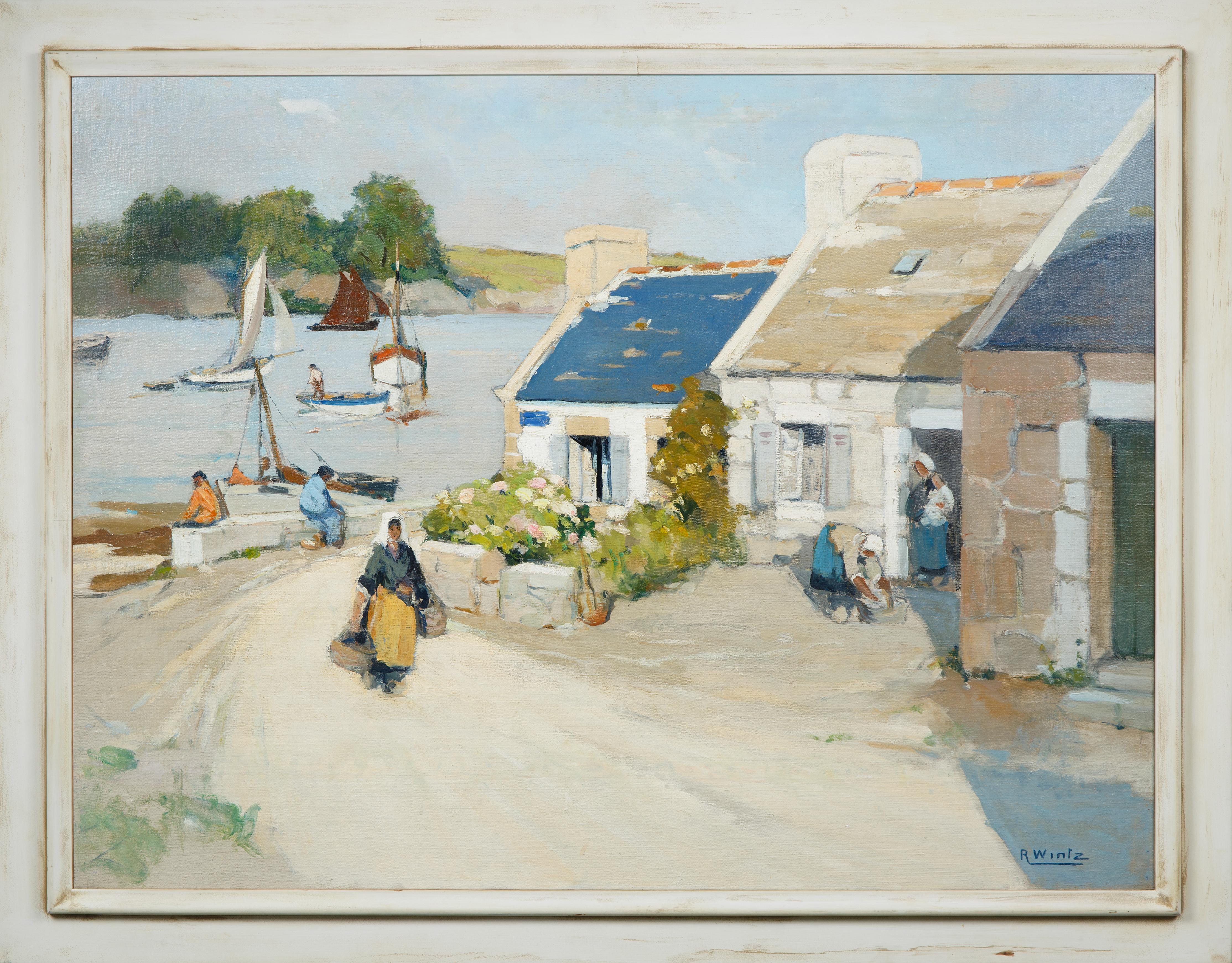 Ploumanach, Côte du Nord - Painting by Raymond Wintz