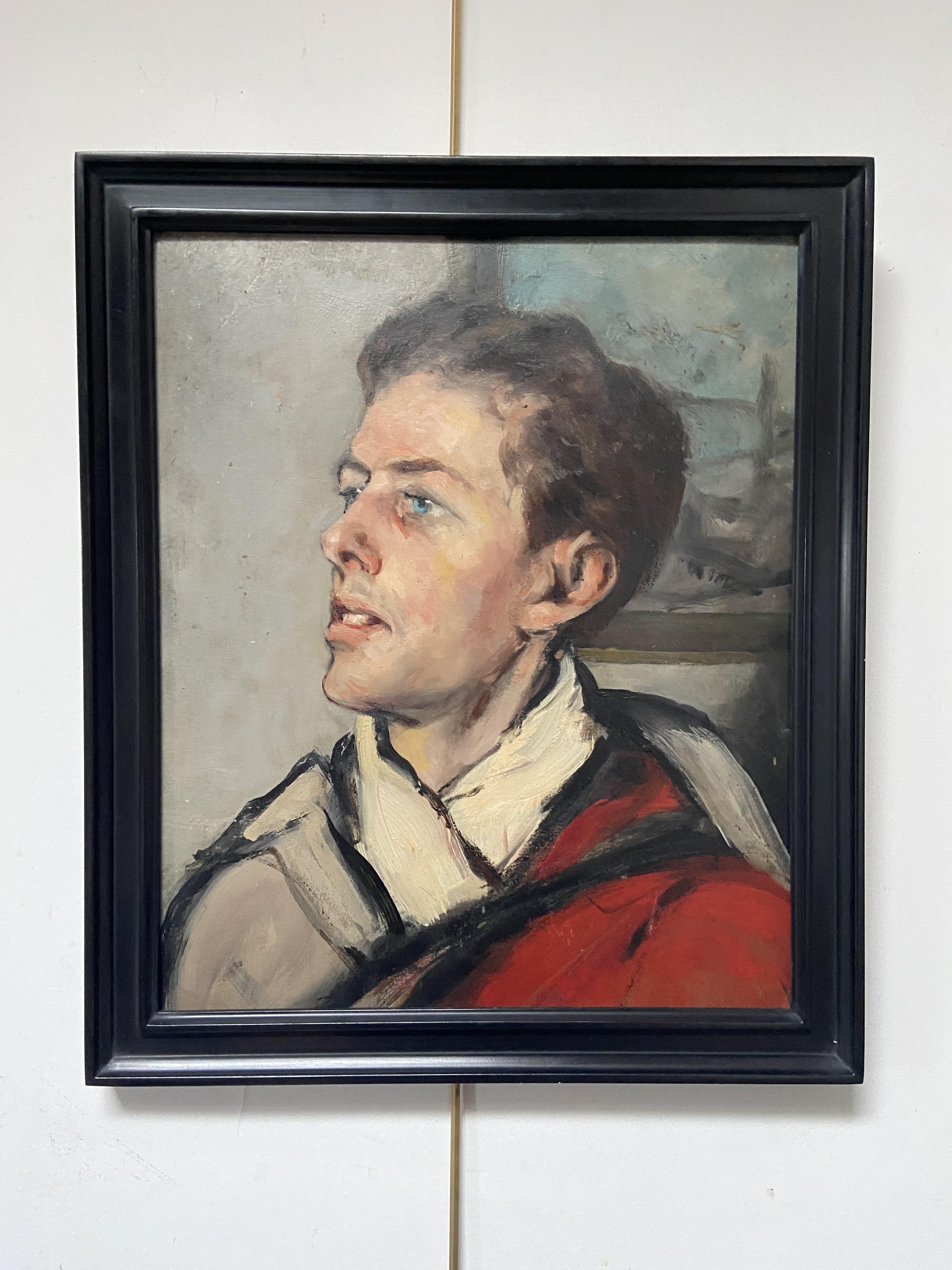 Raymond Woog (1875-1949) Portrait of a young man, oil 2