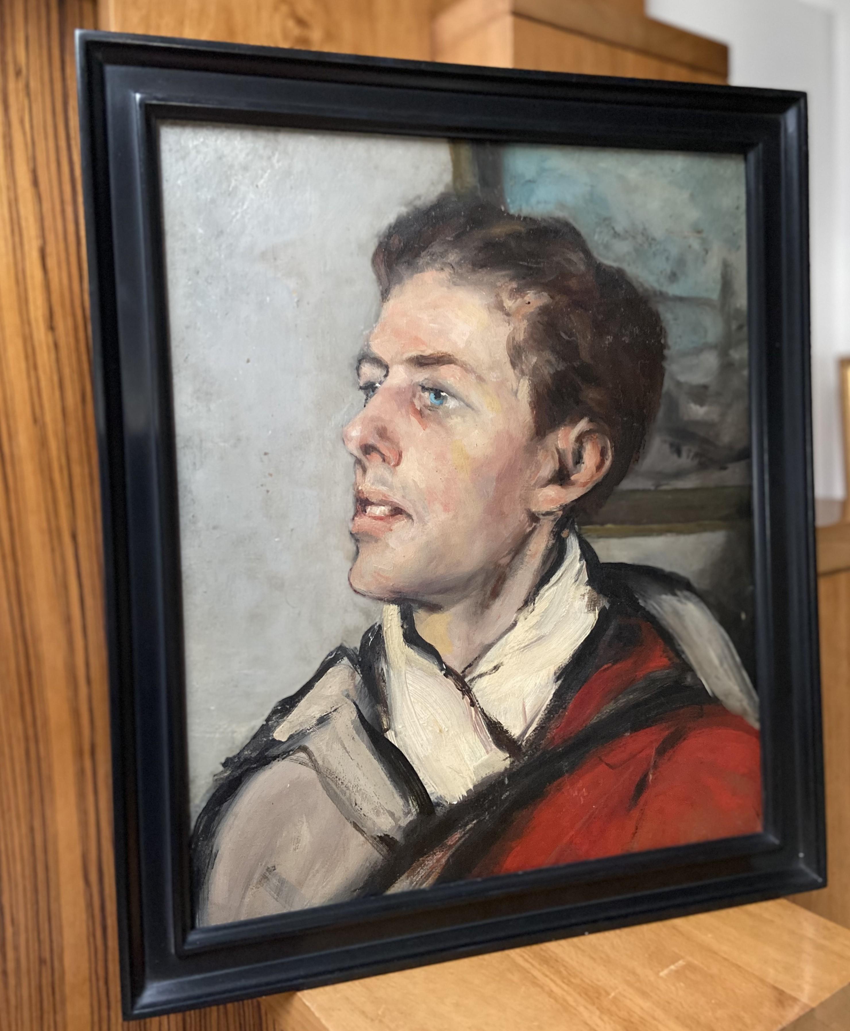 Raymond Woog (1875-1949) Portrait of a young man, oil 6