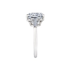 Raymond Yard Art Deco 6.20 Carat Asscher Cut Diamond Platinum Engagement Ring