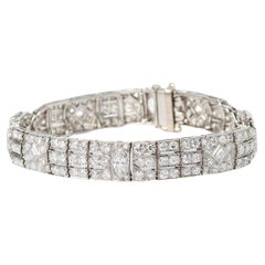 Vintage Raymond Yard Art Deco Diamond and Platinum Bracelet, Circa 1930