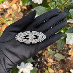Raymond Yard Art Deco Diamond Double Clip Brooch