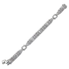 Raymond Yard Art Deco Diamond and Platinum Bracelet, Circa 1930