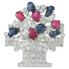 Raymond Yard Art Deco Tutti Frutti Brooch