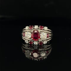 Raymond Yard Burma No Heat Ruby & Diamond Platinum Ring GIA Certified