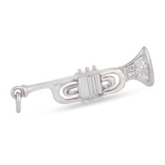 Raymond Yard diamond platinum trombone pendant
