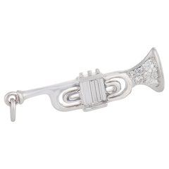 Raymond Yard diamond platinum trombone pendant