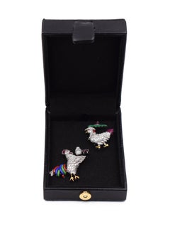 Raymond Yard  Pair of Cocktail Lapel Brooches