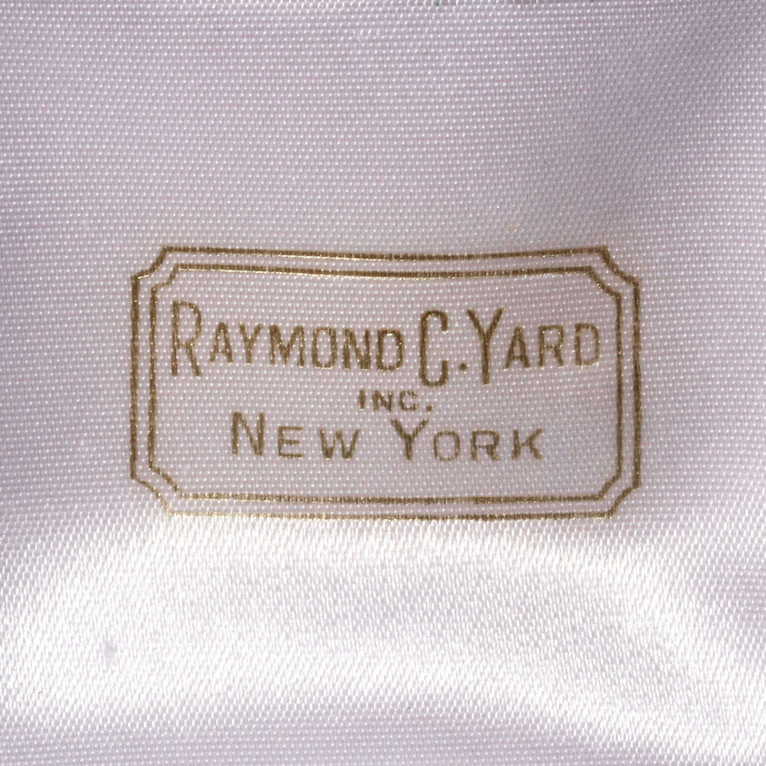 Modernist Raymond Yard Platinum, Diamond & Emerald Earrings For Sale