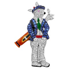 Raymond Yard Rabbit Golf Caddy Brooch