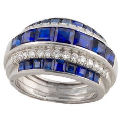 Anello con zaffiro e diamante Raymond Yard