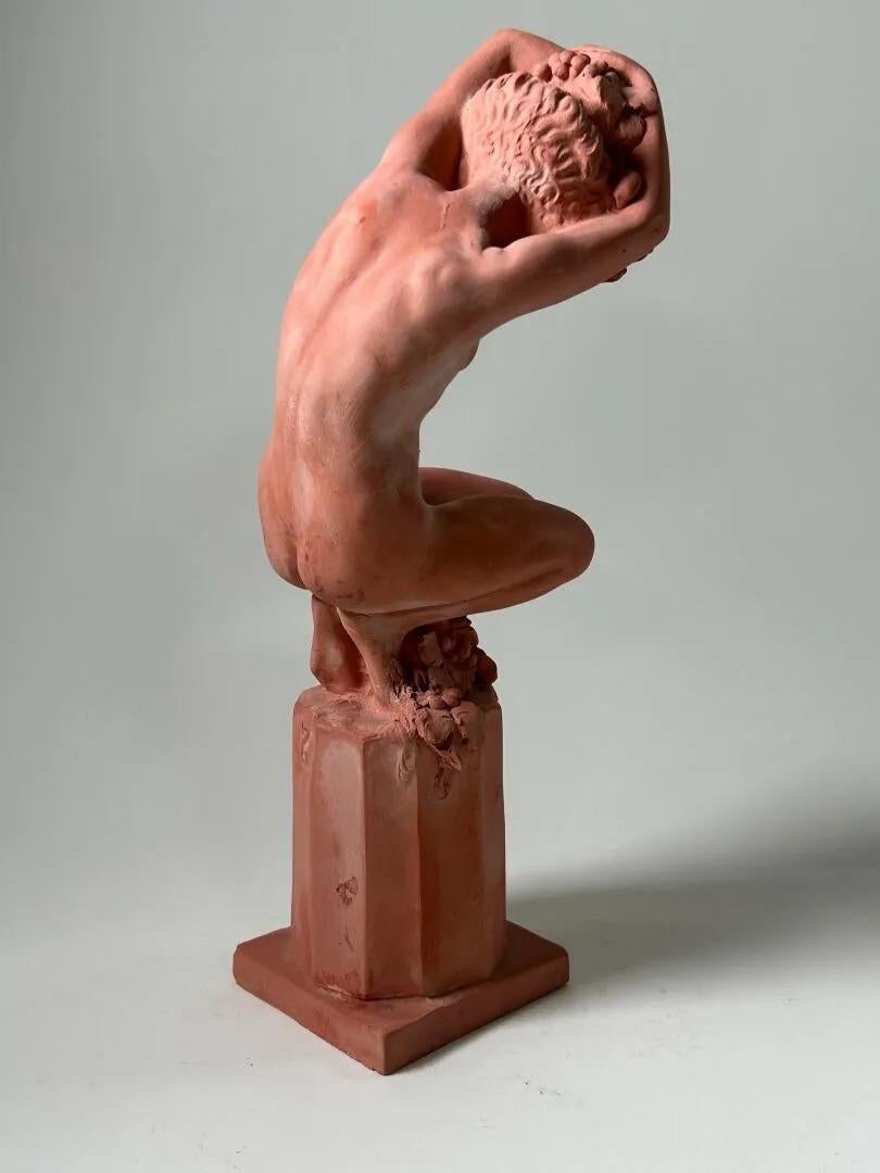Metà XX secolo Raymonde Guerbe (1894-1995) scultura art déco in terracotta naturale, circa 1930 in vendita